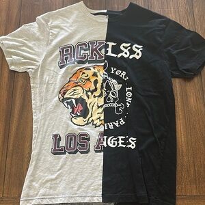 Black and Gray Graphic T-Shirt